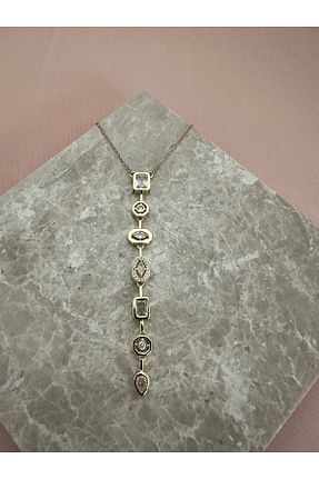 گردنبند استیل ( فولاد ) زرد زنانه استیل ضد زنگ Lumina Atelier - کد 935047241