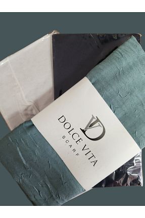 شال فیروزه ای زنانه پنبه ای Dolce - کد 935036699