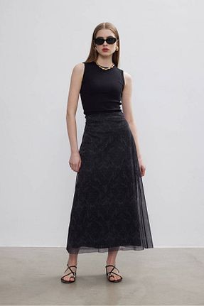 دامن طوسی زنانه پنبه ای BE BLUE - کد 811115537