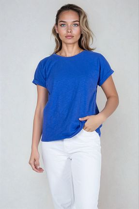تیشرت آبی زنانه رگولار Kyron - کد 935439283
