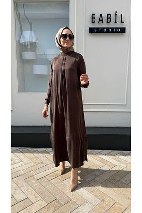 لباس حجاب قهوه ای زنانه رگولار Almarwah Black - کد 935387824