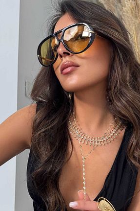عینک آفتابی زرد زنانه Damla BYP Atelier - کد 935123596