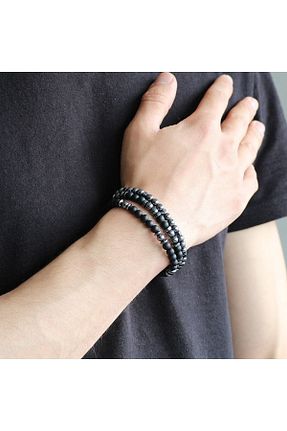 دستبند جواهر نارنجی زنانه سنگ طبیعی Tesbihname - کد 47305423