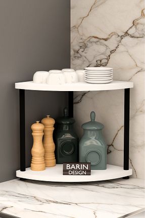 قفسه آشپزخانه سفید BARIN DESIGN - کد 917447340