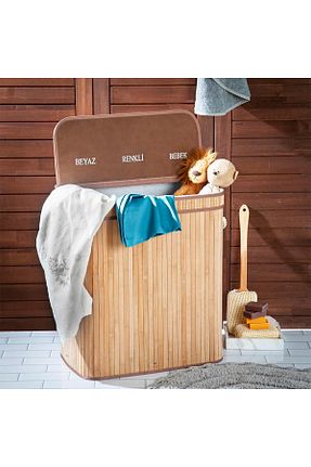 سبد لباس بژ بامبو Deco&Style - کد 935157363