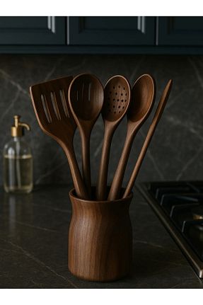 جای قاشق قهوه ای چوب Veliday - کد 874992888