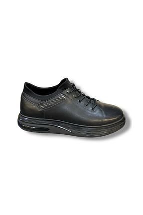 کفش کژوال مشکی مردانه چرم خالص İdeal - کد 935182999