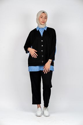 ست بالاتنه و پائین تنه مشکی زنانه بافتنی PUANT - کد 934804596