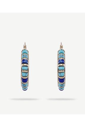 گوشواره جواهر طلائی سنگ طبیعی Yargıcı - کد 929771701