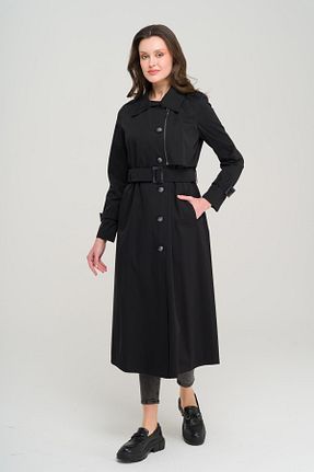 ترنچکت حجاب مشکی زنانه پنبه پلی استر Olcay - کد 904782498