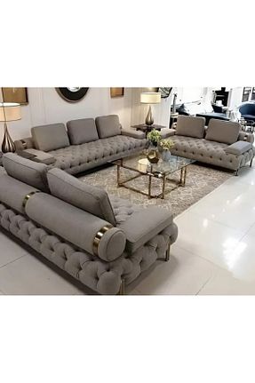 ست مبل خاکی 3+2+1 PalmirAtic - کد 935387985
