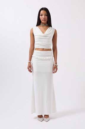 بلوز سفید زنانه ساده Black Fashion - کد 936298823