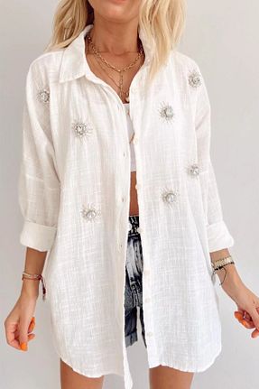 پیراهن سفید زنانه اورسایز Suzi butik - کد 935409117