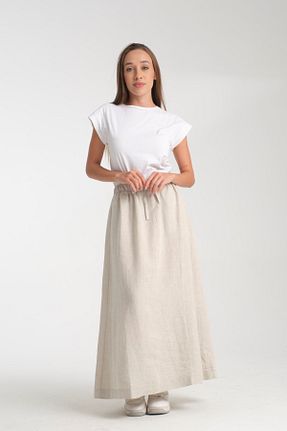 دامن رنگی زنانه کتان G-FOX - کد 935437468
