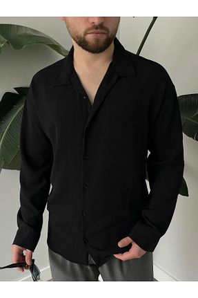 پیراهن مشکی مردانه اورسایز Quik-max - کد 410914745
