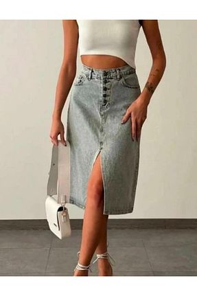 دامن آبی زنانه پنبه ای YTY MODA - کد 935284911