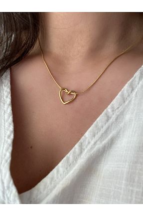 گردنبند استیل ( فولاد ) زرد زنانه استیل ضد زنگ JOC - کد 935281678