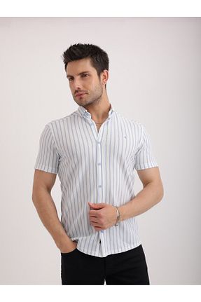 پیراهن آبی مردانه اسلیم فیت Sabe - کد 935286508