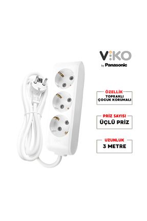 کابل افزودنی پریز گروهی سفید 3 VİKO - کد 935294430