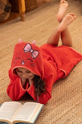 حوله پالتوئی نوزاد و کودک قرمز بچه گانه پنبه ای HOUME - کد 930955057