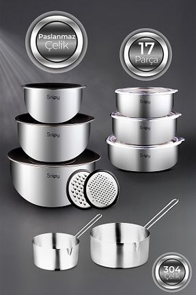ظرف نگهداری طوسی استیل ضد زنگ Snippy - کد 936222912