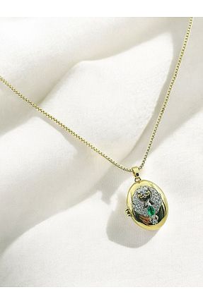 گردنبند استیل ( فولاد ) سبز زنانه استیل (فولاد) naaksesuar - کد 935334772