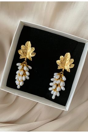 گوشواره مروارید سفید مروارید آب شیرین JOVİ ATELİER - کد 904309514
