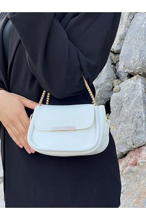 کیف دوشی سفید زنانه چرم مصنوعی zetus - کد 935363239