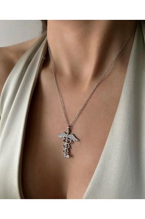 گردنبند استیل ( فولاد ) بژ زنانه استیل ضد زنگ İNN JEWELLERY - کد 935369052
