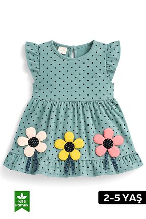 لباس سبز بچه گانه بافت Via Girls - کد 935378111