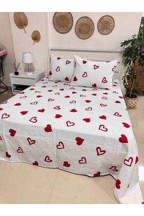 پیکه و ست پیکه دونفره قرمز پنبه ای SAHRAN HOME - کد 935381954