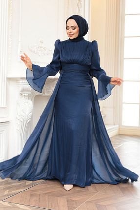 لباس مجلسی حجاب رنگی زنانه یقه ایستاده N.S NEVA STYLE - کد 935452727