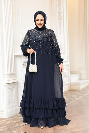 لباس مجلسی حجاب رنگی زنانه یقه ایستاده N.S NEVA STYLE - کد 935452719