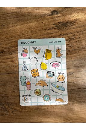 استیکر دیوار فیروزه ای 5+ Bloomify - کد 935454282