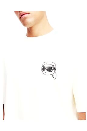 تیشرت سفید زنانه Relaxed Karl Lagerfeld - کد 935461980