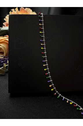 خلخال جواهر رنگی زنانه منجق SEVGİLİ TAKI - کد 935486706