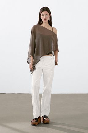 تیشرت سبز زنانه Asimetrik Massimo Dutti - کد 936501917