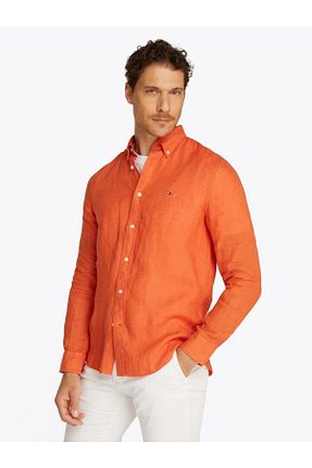 پیراهن نارنجی مردانه رگولار Tommy Hilfiger - کد 935491230