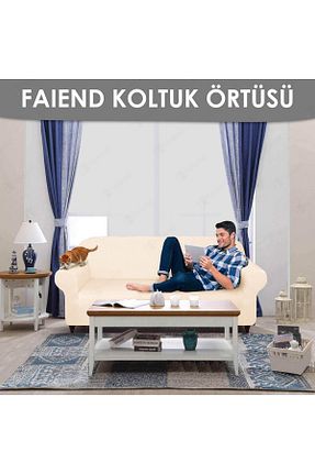 کاور مبل بژ پلی استر Faiend - کد 68501121