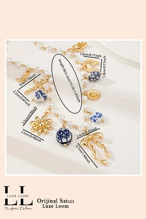گردنبند استیل ( فولاد ) زرد زنانه Luxe Loom Zarafetin Işıltısı - کد 935500822