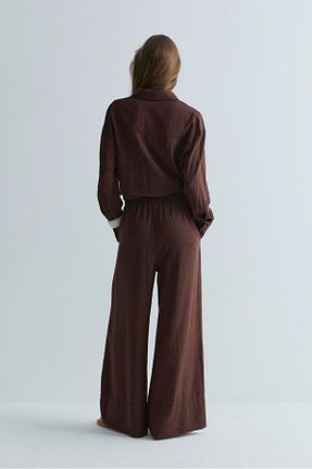 شلوار قهوه ای زنانه کتان Suud Collection - کد 935538690