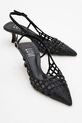 کفش پاشنه بلند کلاسیک مشکی زنانه چرم مصنوعی luvishoes - کد 935566917