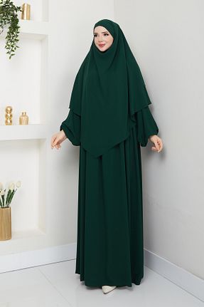 لباس حجاب سبز زنانه اورسایز Rüyam Moda - کد 896152538