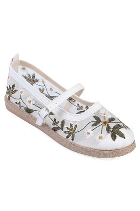 کفش اسپادریل سفید زنانه چرم مصنوعی Capone Outfitters - کد 935547525