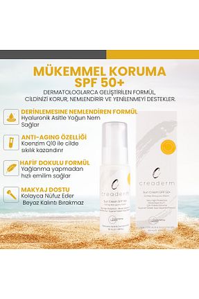 کرم ضد آفتاب صورت SPF 50 + CREADERM - کد 452089647