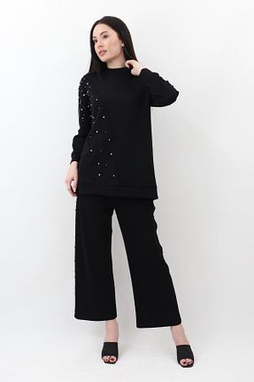 ست بالاتنه و پائین تنه حجاب مشکی زنانه رگولار Armine - کد 935579282
