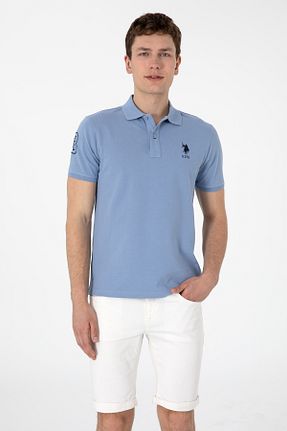 پولوشرت آبی مردانه پنبه ای U.S. Polo Assn. - کد 935585527
