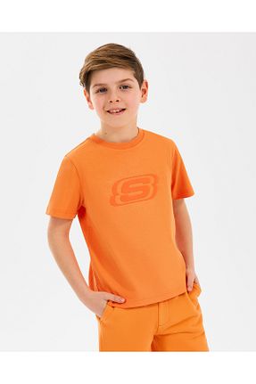 تیشرت اسپرت نارنجی بچه گانه رگولار Skechers - کد 936513303