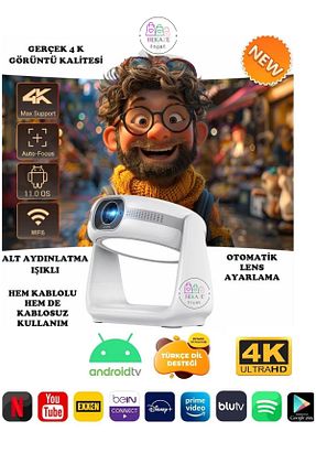 پروژکتور سفید 4K BEKAZE - کد 936526999