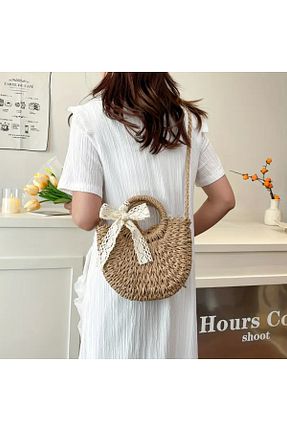 کیف دوشی بژ زنانه حصیر G K Luxury - کد 935632930